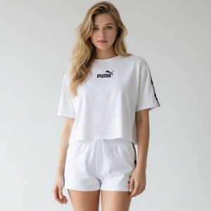 3555 Puma White Sports Ensemble